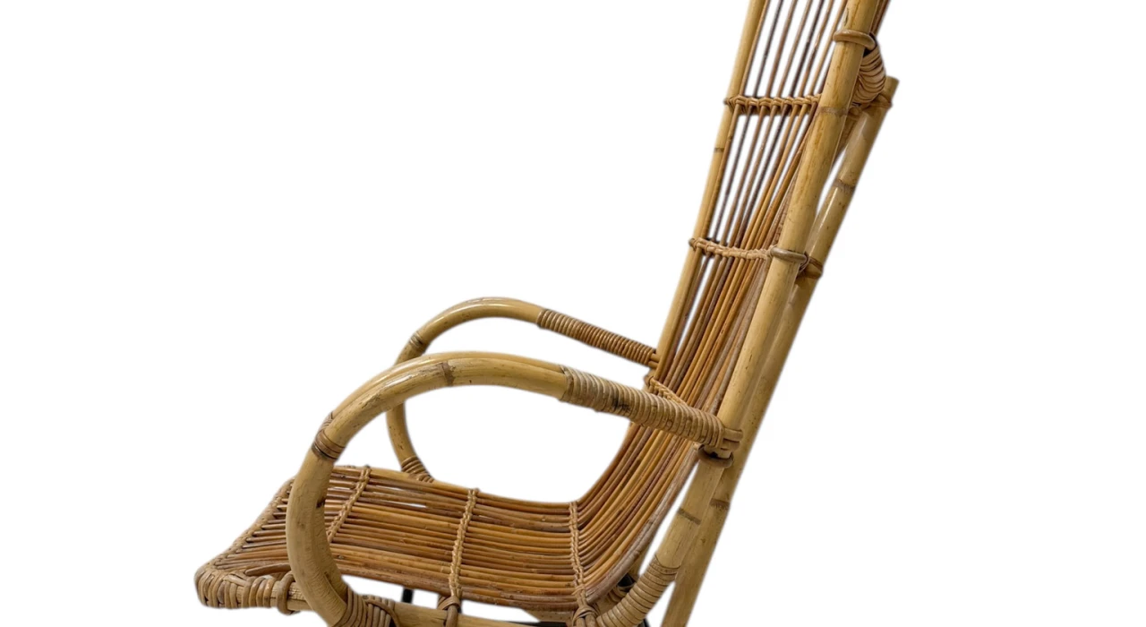 Mid-Century Modern Italian High Back Armchair, 1960s